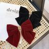 Luxury Red Velvet Bow Hair Clip and Scrunchie Set for Autumn/Winter Festive Wear