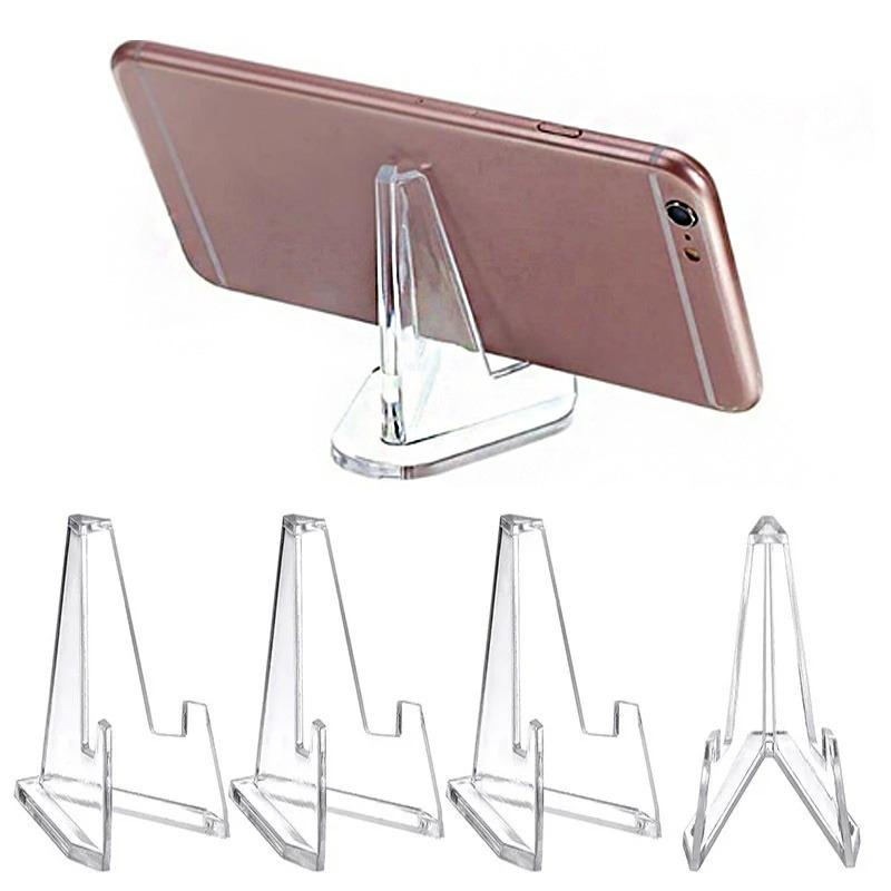 30PCS Clear Acrylic Coin Display Stand Triangular Idol Card Picture Holder Mini Easel Rack Medal Photo Display Stand Organizer