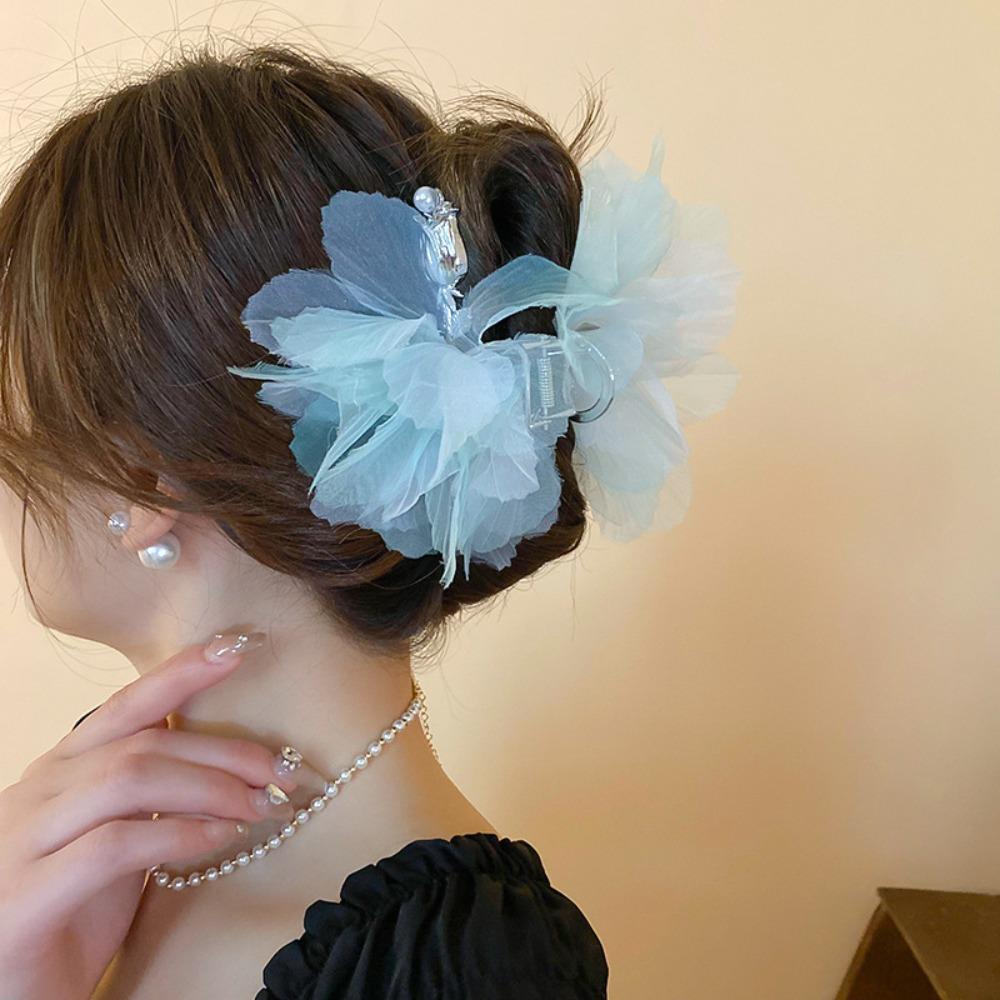 

Zinc Zinc Zinc Alloy Flower Hair Claws Large Flower Flower Hair Clips Colorful Flower Shark Clips Travel темно-синий