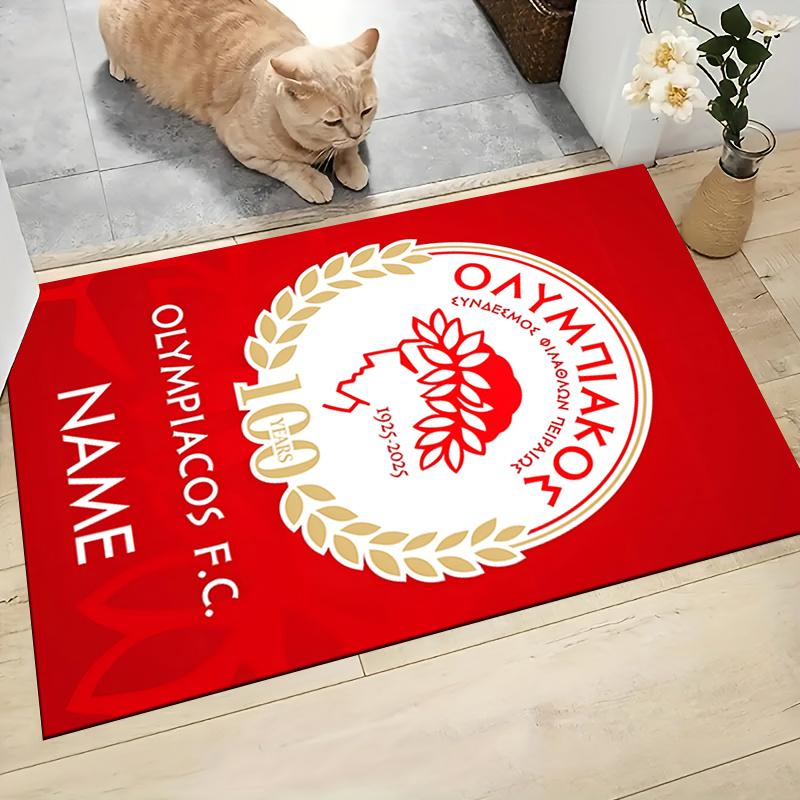 Custom Name Royal Soccer Team Crest Carpet Rug Customizable Soft Washable Anti-Slip Home Living Room Sofa Mats Personalized Rug. 0909209