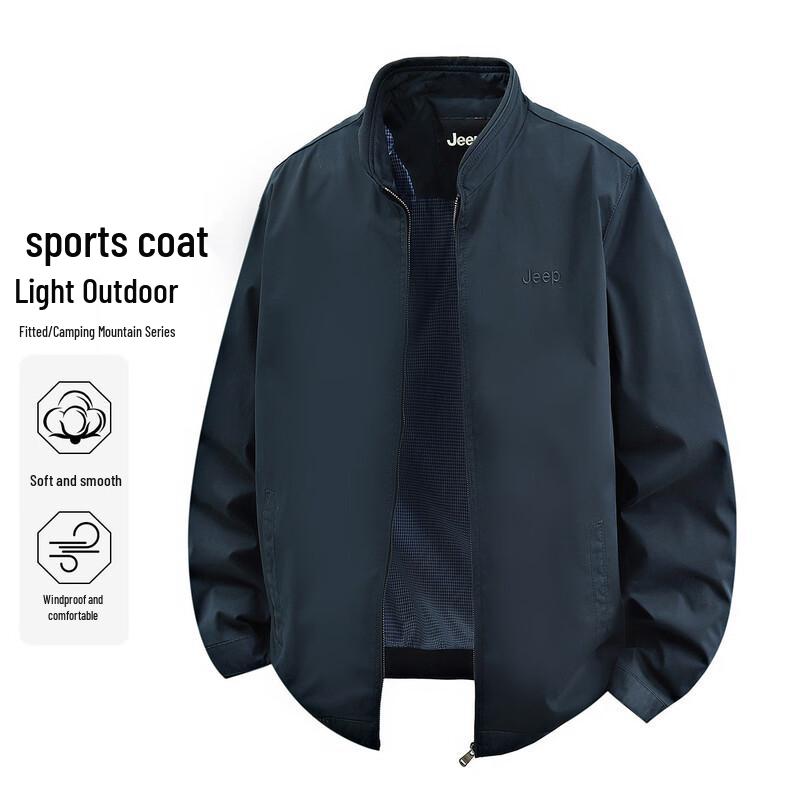 

JEEP Men s Stand-Collar Casual Jacket 4XL