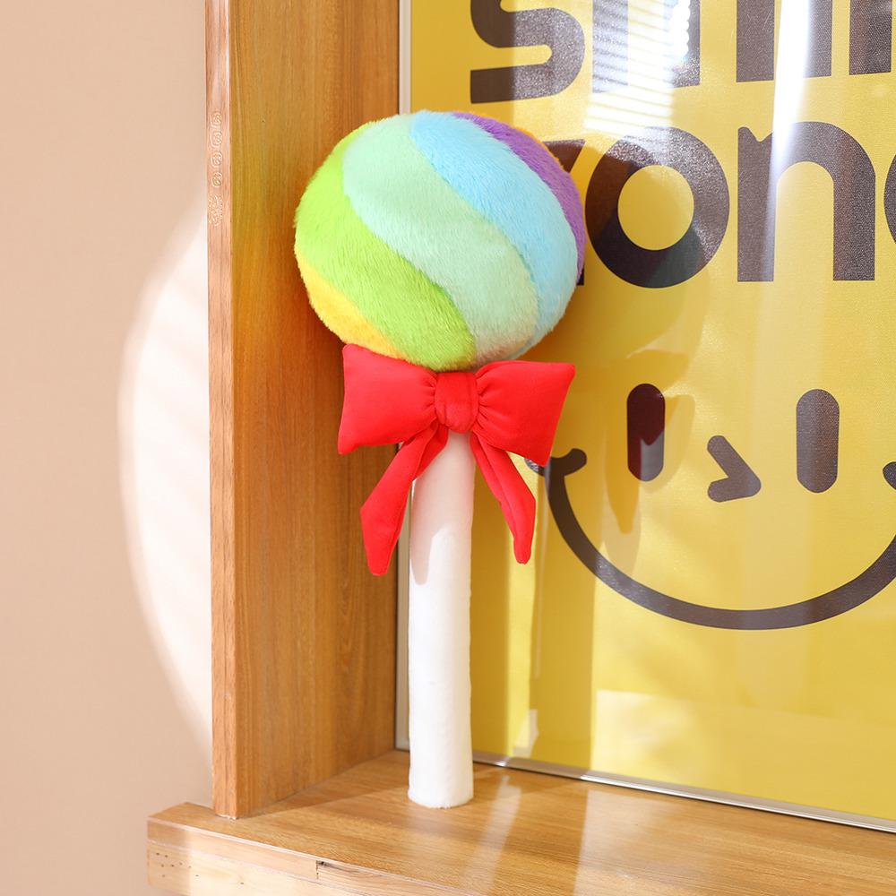 

Plush Lollipop Toys Bowknot Christmas Ornaments Props Cartoon Xmas Gift Garnish 43cm/16.93in червоний