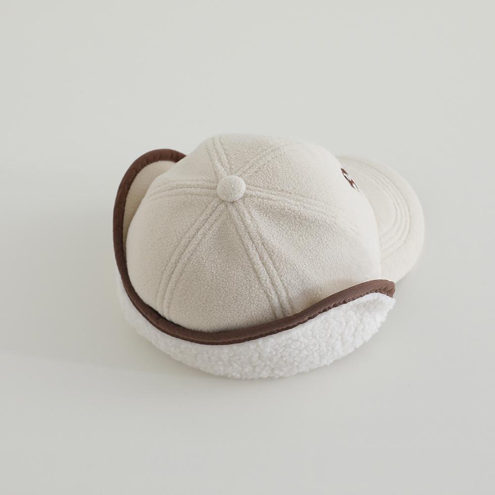 Kinder Herbst/Winter Lammwolle Baseballkappe mit Ohrenschutz