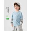 Right European Style Boys' Cloud Cotton Fake Two-Piece Long-Sleeve T-Shirt Spring 2026 New Children's Base Shirt Baby Inner Wear Trendy