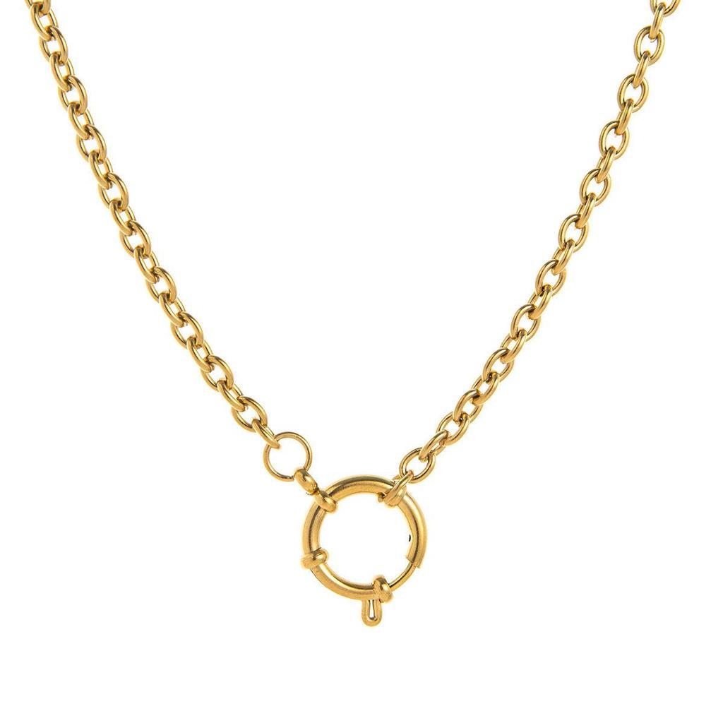 Collana in Acciaio Inossidabile con Ciondolo a Cuore, Nuvola, Fiore e Uccello in Zircone Colorato
