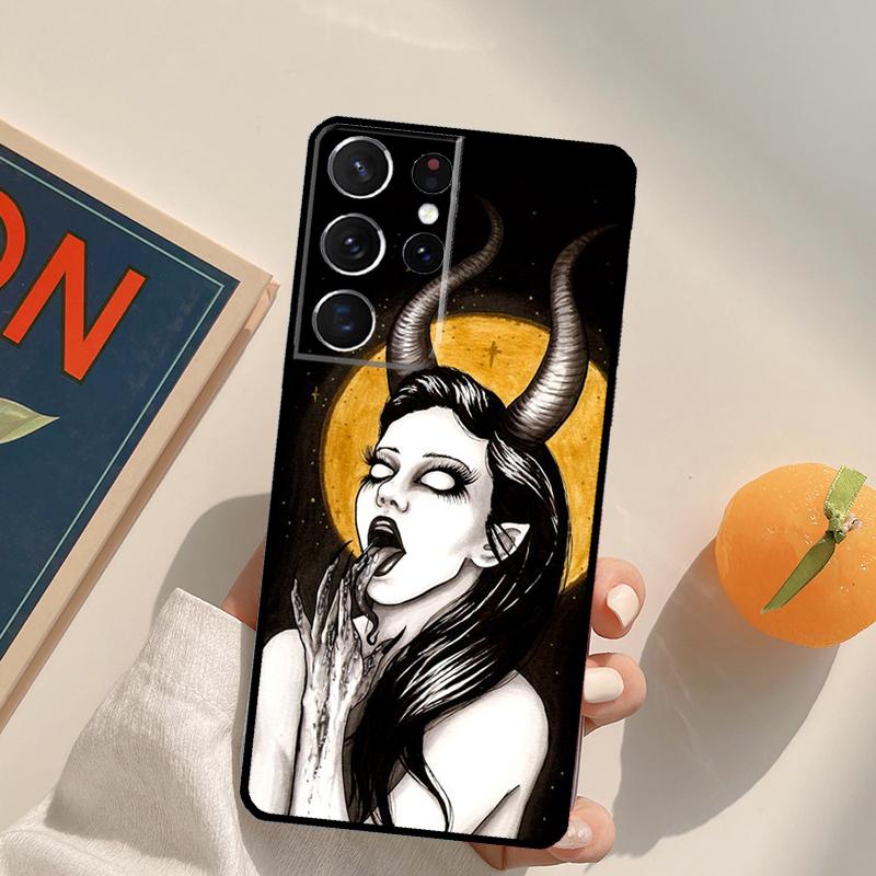 Devil Satan Phone Case For Samsung Galaxy S24 S25 S26 Ultra S20 S21 S22 S23 Plus S10 S25 FE Back Cover