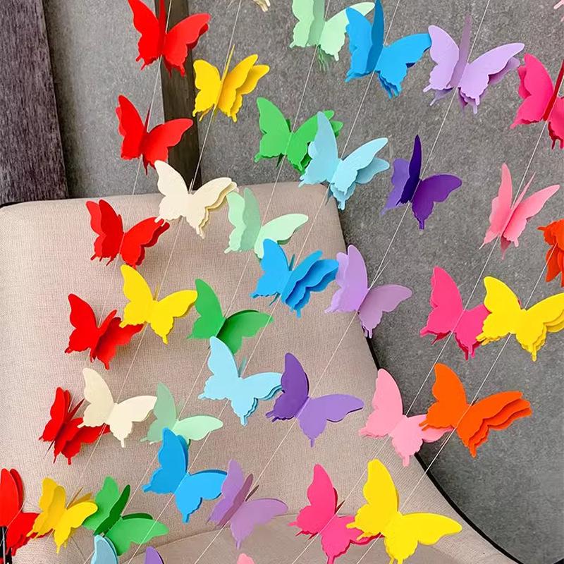 Colorful 3D Butterfly Paper Flower Decor for Parties and Events