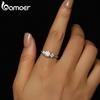 Bamoer Romantic 1CT Moissanite Ring 925 Sterlin Silver D Color Moissanite Stackable Promise Wedding Ring Party Gift