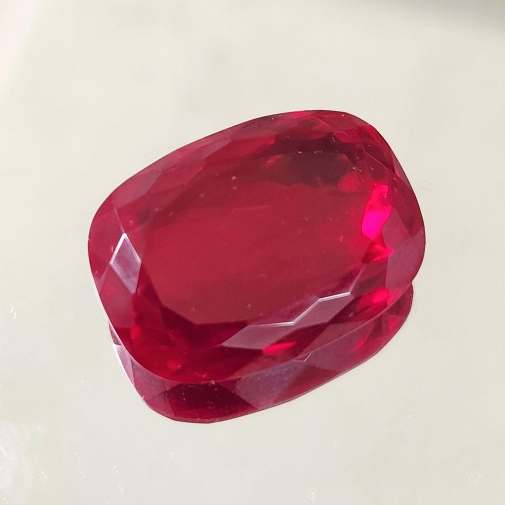 53.80 Ct Heated CERTIFIED Red Ruby Stunning Cushion Cut Loose Gemstone