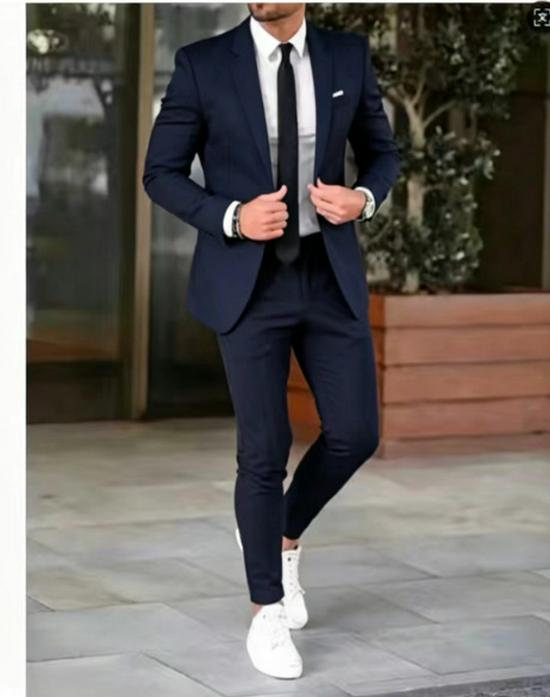 2026 Men's European & American Business Casual Slim Fit Wedding Suit Set