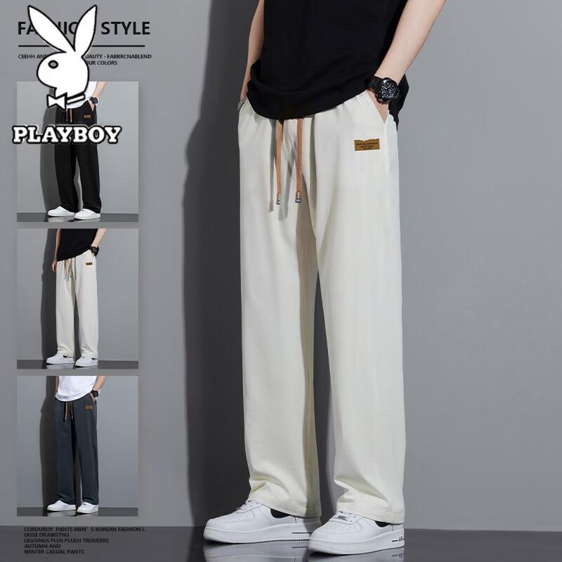 Playboy Men s Summer Casual Straight-Leg Pants 2XL