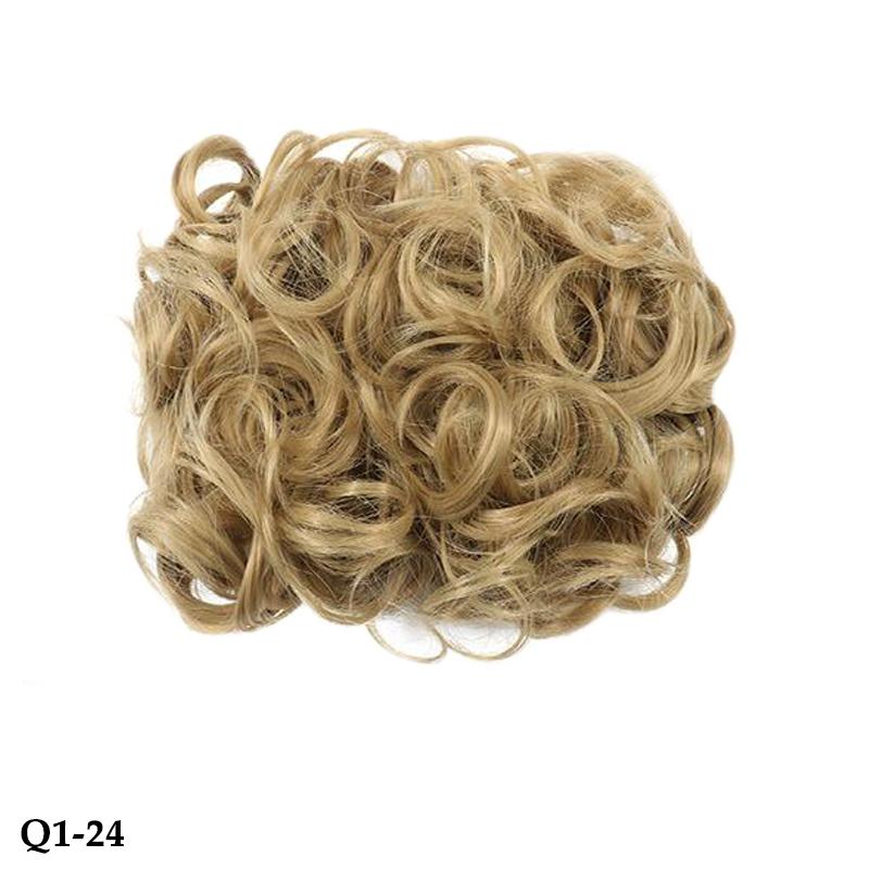 MERISIHAIR Perucă Chignon ondulată naturală pentru femei, extensii de păr din fibre sintetice de culoare pură, potrivite pentru petrecere, nuntă, utilizare zilnică