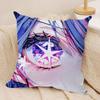 Anime Oshi No KKo Hoshino Cushion Cover Silky Short Plush Invisible Zipper Dustproof Sofa Pillow Case For Home Decor