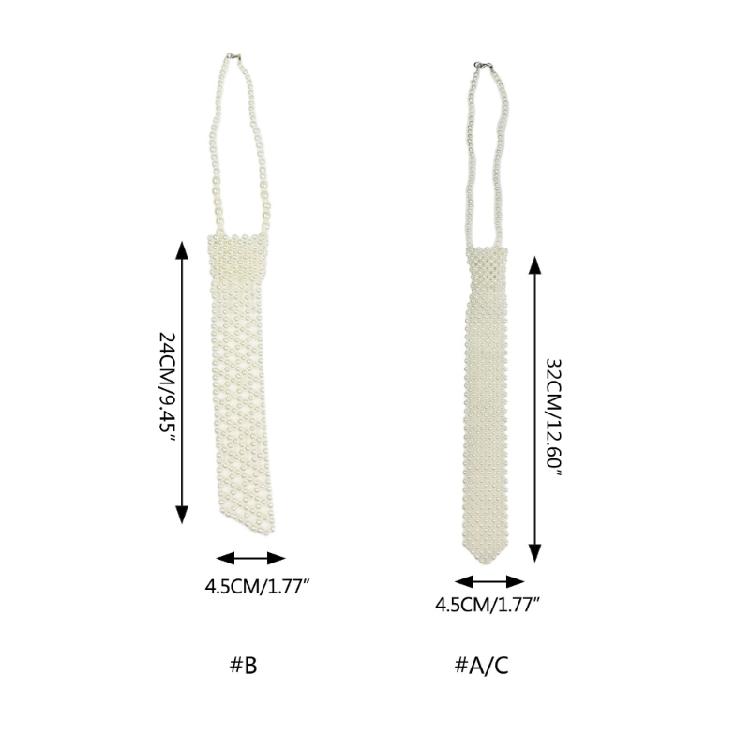 Adult Crystal Necktie Formal Accessories Party Concert Tour Choker Necklace Tie