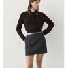 MD Fall and Winter New Women's Clothing French Preppy Style Short Stitching Polo Shirt Collar Long Sleeves Knitwear 5634609