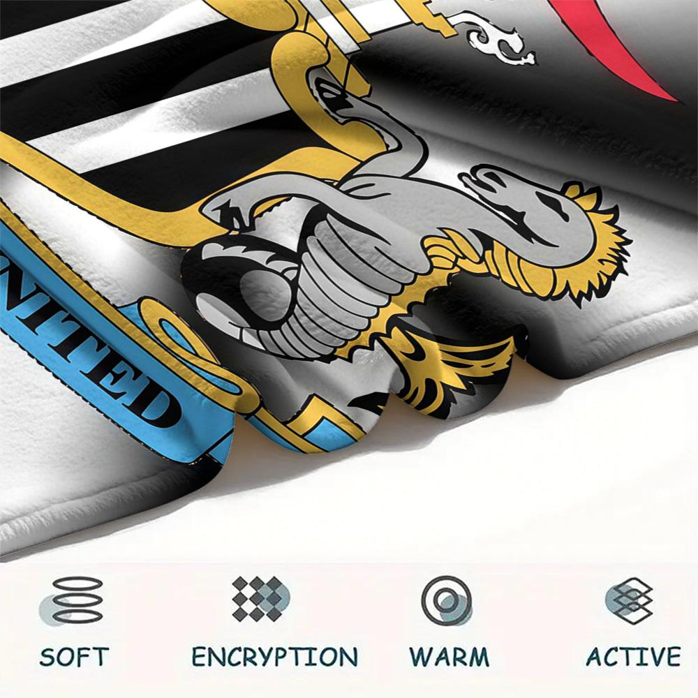 NUFC proter logo Print FlAannel Blanket, High quality Comfortable for All Seasons, Home Decor, Warmth and Comfort
