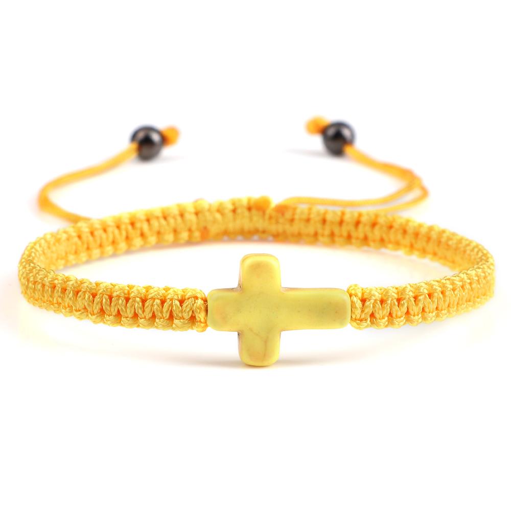 Neues Gebetskreuz Geflochtenes Armband Damen Herren Roter Nylonfaden Partnerarmbänder Verstellbar Yoga Heilung Armreif Kette Schmuck Geschenk