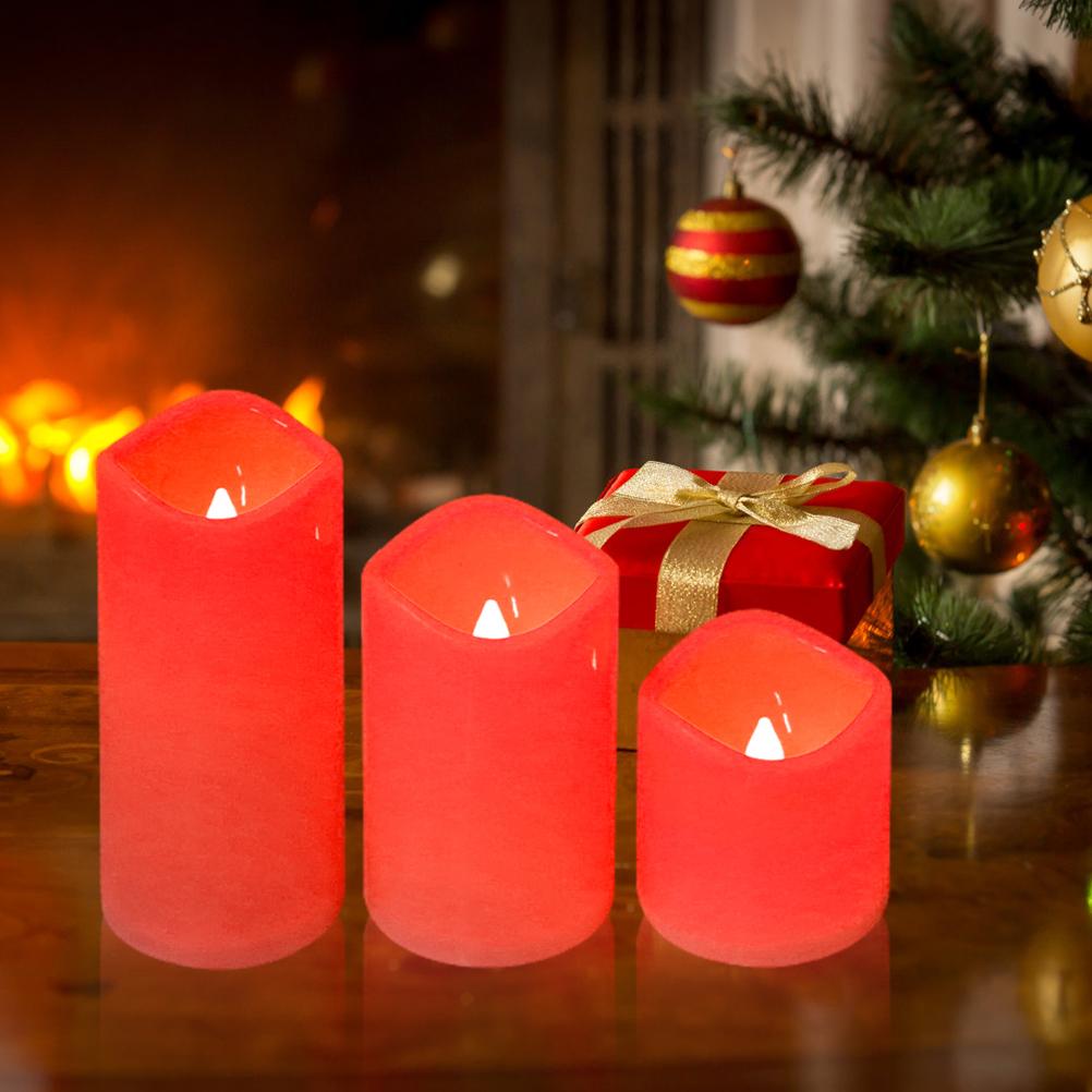 3er Set LED Flackernde Kerzen Lichter Fernbedienung Kerzen Lichter Nachtlicht Batteriebetrieben LED Teelichter Geburtstag