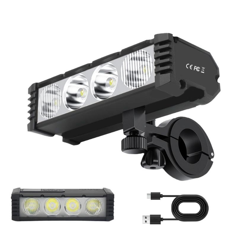 4000 Lumens LED Bicycle Front Light USB Rechargeable Waterproof for Road Bike Outdoor Night Riding 1 чёрный