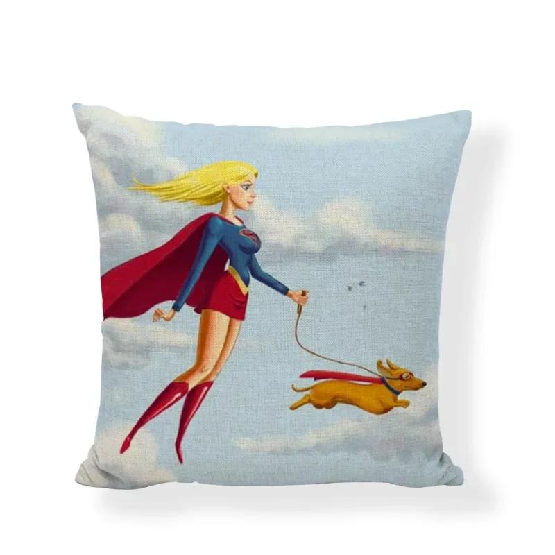 New Design Dog Cushion Covers Cute Animal Seagull Butterfly Painted Home Decor Living Room Couch Gifts Throw Pillows Cases