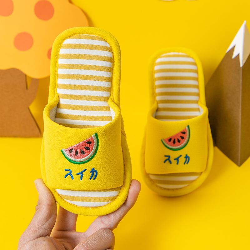 Kinder Hausschuhe Indoor Zuhause Leinen Frühling Sommer Herbst und Winter Boden Rutschfest Jungen und Mädchen Kinder Baby Baumwollhausschuhe