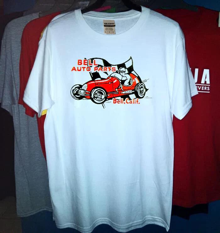 Men s and Women s T-shirts Bell auto parts racing sports white heavy cotton S