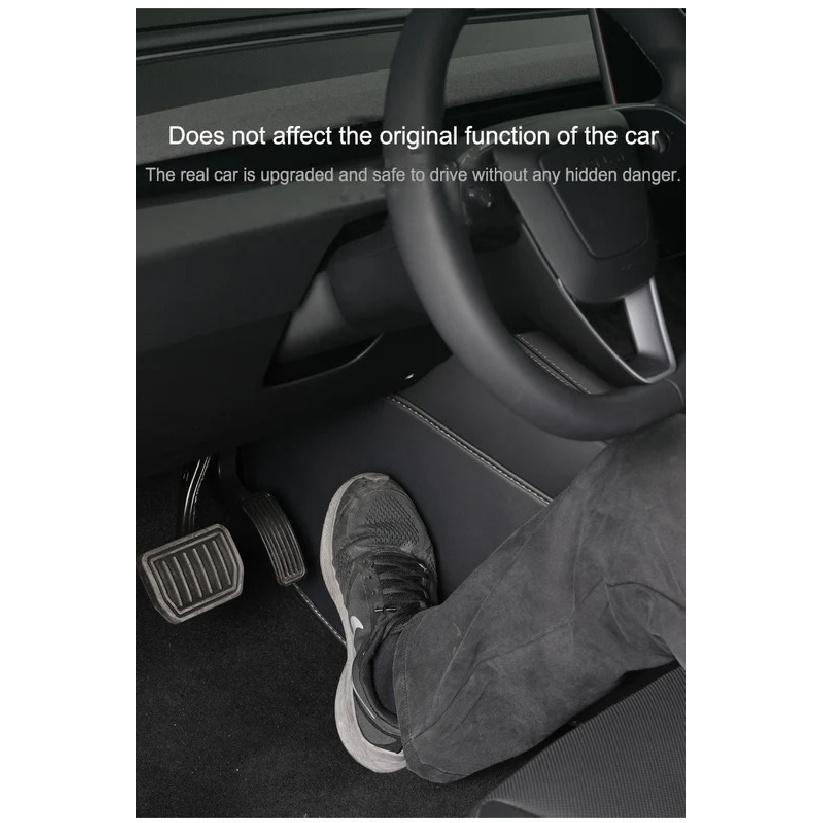 For Tesla Model 3 Highland Central Control Side Defense Kick Pad Nappa Leather Model Y 2023 Right Rudder Protective Foot Pad