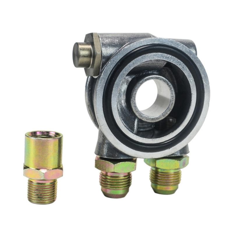 Engine Oil Filter Sandwich Plate With M20x1.5 Sensor Threads Thermostatic 74°C Close 78°C Full Shut For Car Modification
