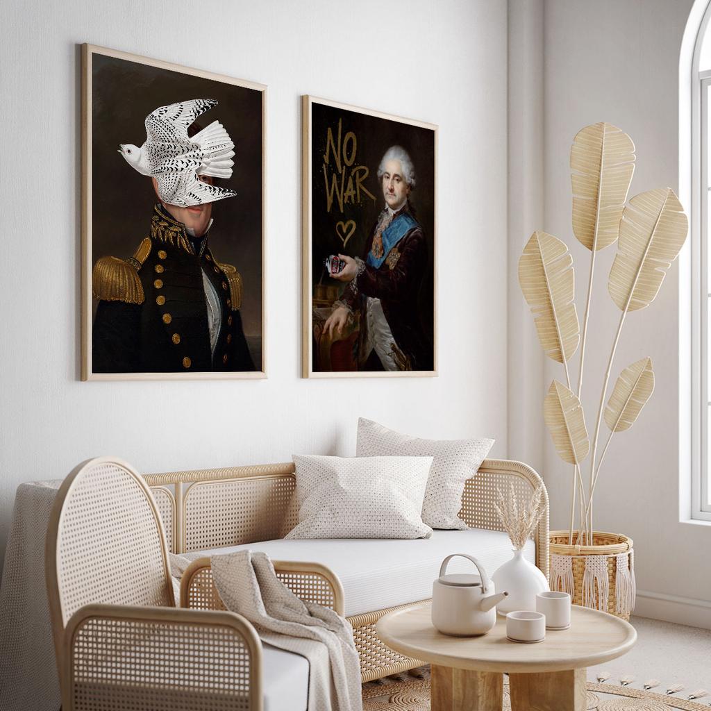 Set of Two Posters Old Portraits