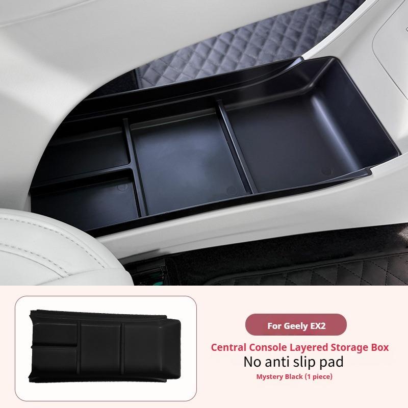 For Geely EX2 Car Layered Storage Box Below The Central Control  Armrest Box Tray Storage Device Automotive Interior Accessories