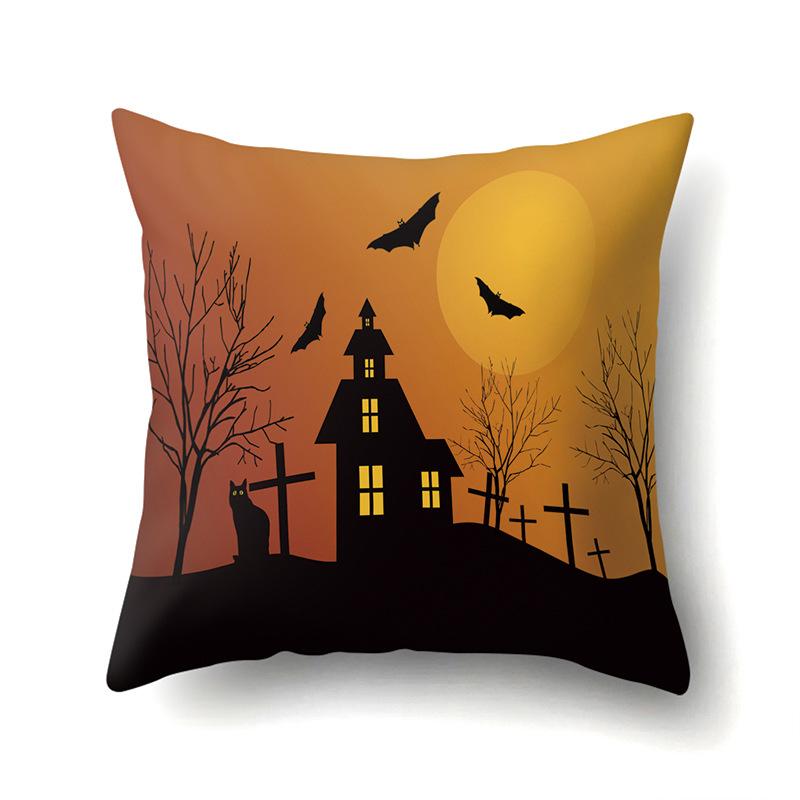 Halloween Kissenbezug Auto Lendenkissen Kürbis Sofa Kissenbezug Büro Zuhause Wohnzimmer Kissenbezug