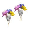2Pcs Artful Flower Vase Brooch Real/Dried Flower Holder Wearable Floral Lapel Pin Minimalist Art Brooch
