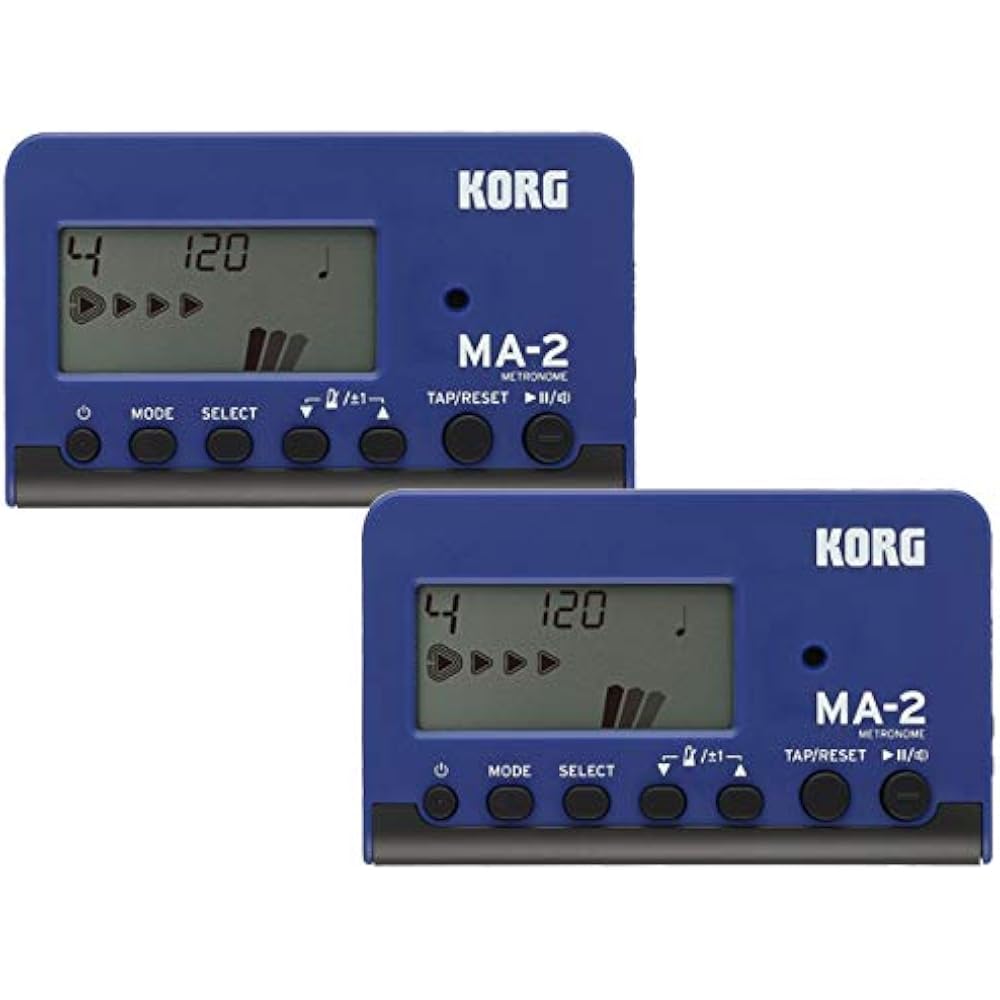 [Оптовая покупка] KORG KORG - Метроном MA-2 Синий и Черный MA-2-BLBK Набор из 2 шт.