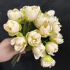 2pcs French Lily Valley Flower Artificial 24 Heads Burnt Effect Tulip Bouquet