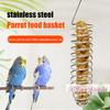 Spiral Papageienfutterspender Obst Gemüse Korb Vogelfutterhalter Futtergerät Vogelkäfig Futtersuchspiel Vogelkäfig Haustierzubehör