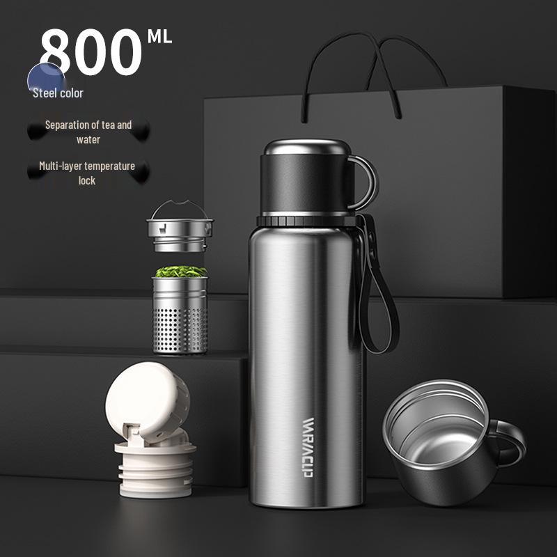 Men's Large Stainless Steel Insulated Mug, 2023 Edition - Portable Tea & Water Kettle Cup.