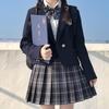 High School Sailor JK Set with and Check School Matching Graduation Halloween Cosplay [cnstone] Girls' Uniform, Suit, Uniform, 5-Piece Ribbon, Blazer,