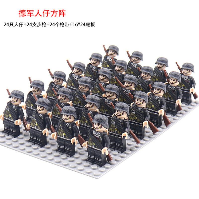 Military German, Soviet And American Legion New Doll Phalanx Set Rifle Assembly Building Block