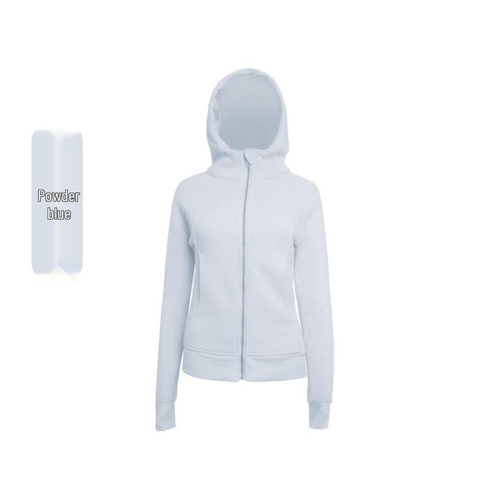 Luqilulu Women's Winter Plus Velvet Warm Hooded Slim Fit Outdoor Sports Jacket