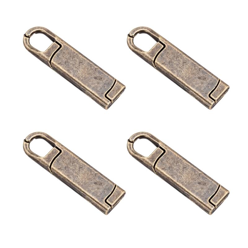 4Pcs Zippers Puller Replacement Detachable Zippers Pulls Zippers Replacement Sliders for Clothing Suitcases Luggage Tents
