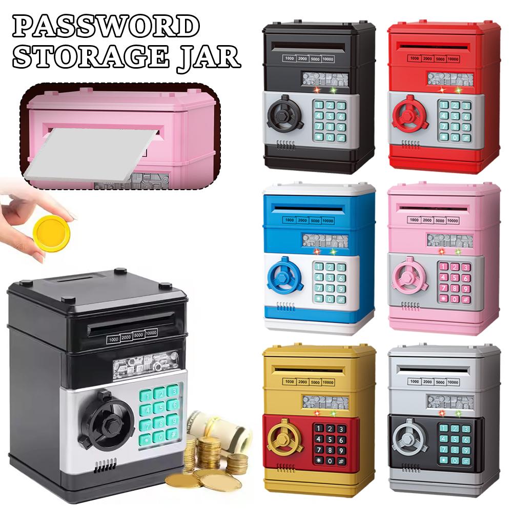 Salvadanaio Creativo ATM Elettronico Salvadanaio con Password Mini Cassaforte Monete Risparmio Contanti Salvadanaio Lucchetto Salvadanaio ATM Regalo per Bambino