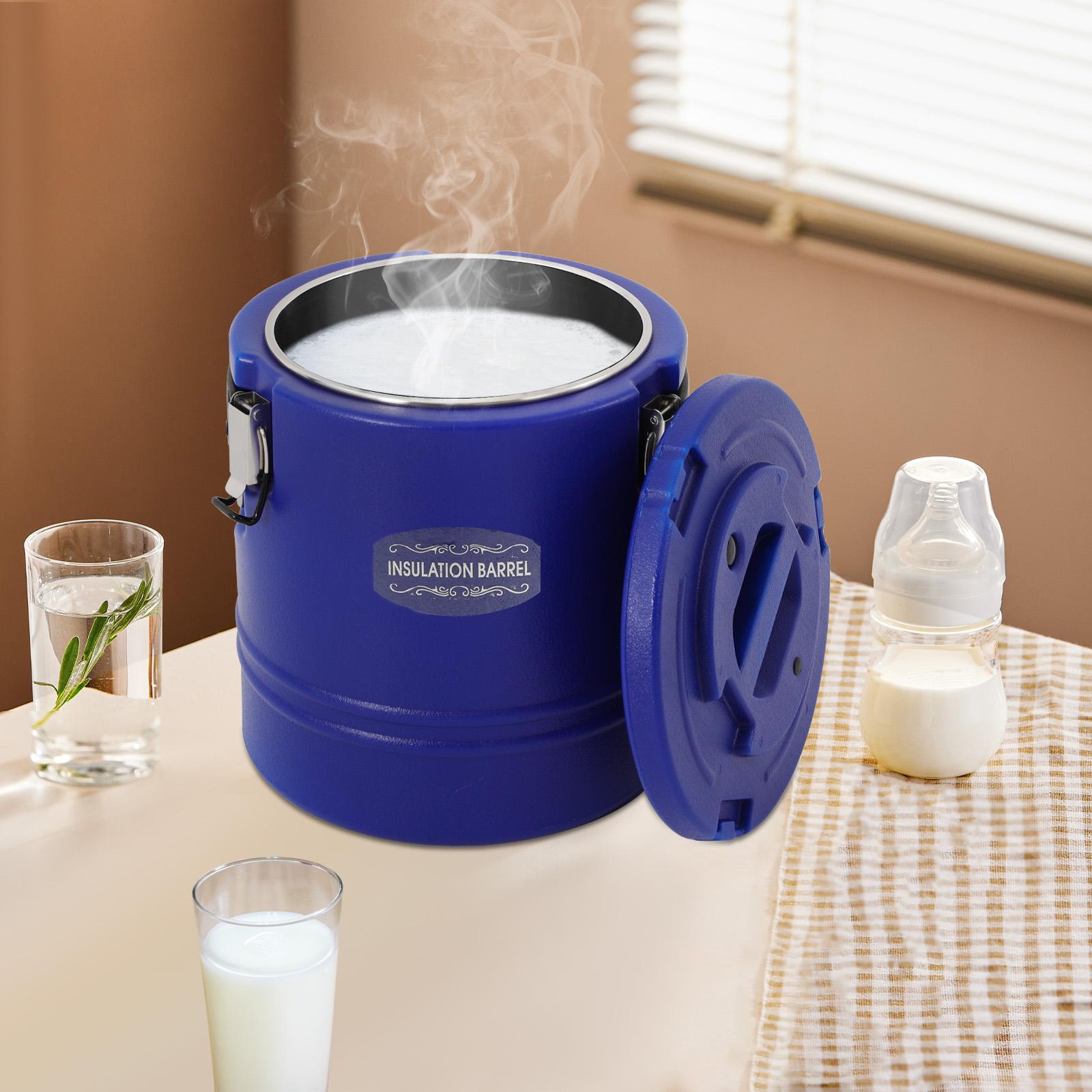 15 л Коммерческое Изолированное Ведро для Хранения Пищи - Синее Ведро для Пикника для Горячего и Холодного - Герметичное с 3 Защелками