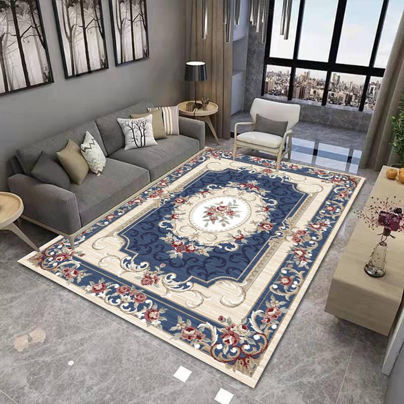 Bohemian Crystal Velvet Carpet Living Room Non-Slip Coffee Table Area Carpet Office Hotel Floor Mat Porch Lobby Door Mat
