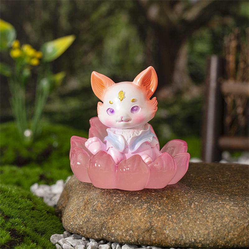 

Украшение Шанхайской лисы из мультфильма «Девятихвостая лиса» из смолы, настольное украшение, декоративные игрушки розовый