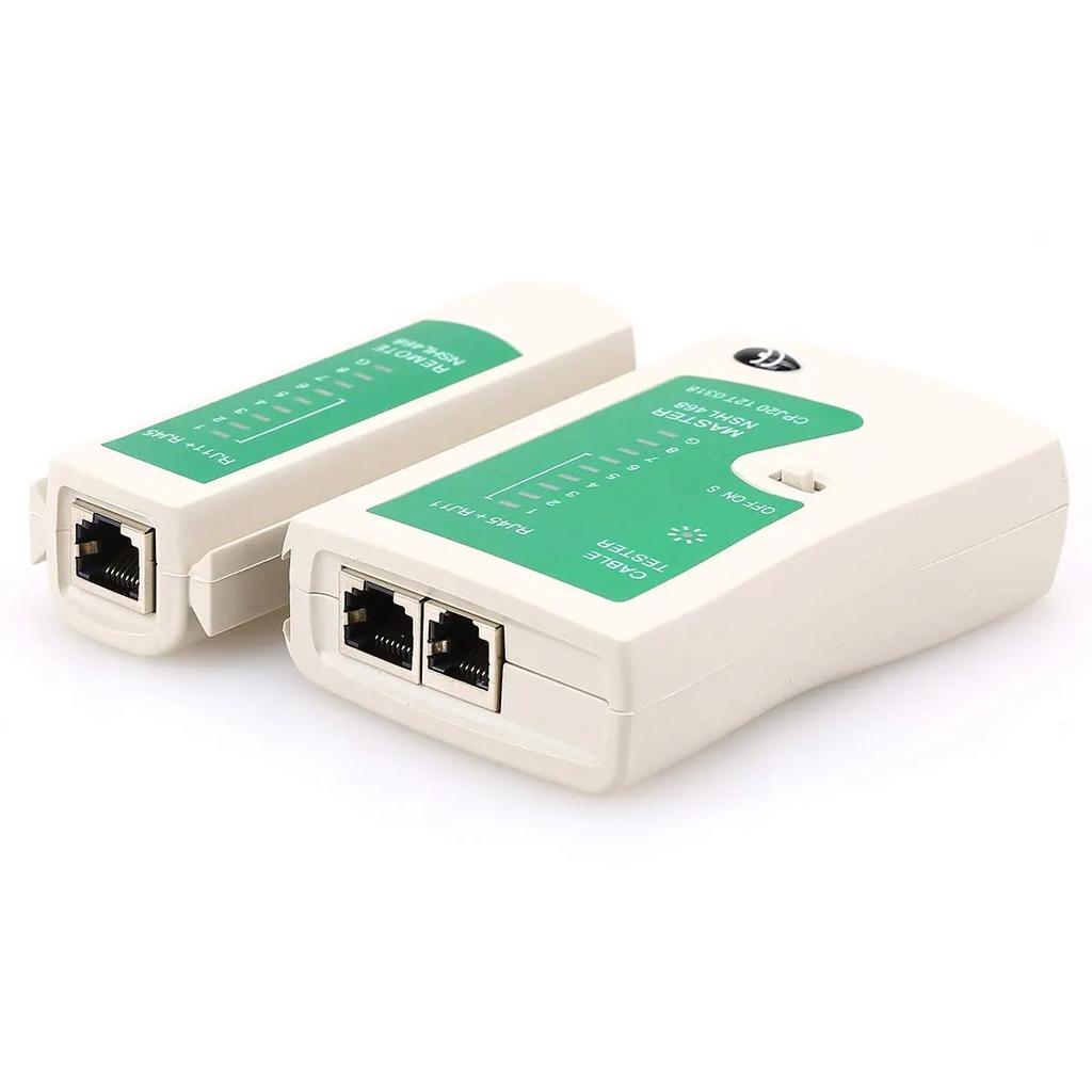 Network Cable Tester RJ45 Ethernet Cable Tester Lan Test Tool for Cat5 Cat6 CAT7 8P 6P LAN Cable and RJ11 Telephone Cable