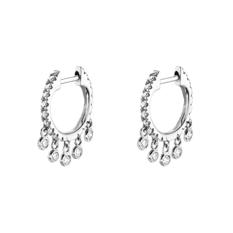 Gold color Hoop Earrings For Women Fashion CZ Zircon Piercing Women's Stud Dangle Earrings 2022 Jewelry Wholesale
