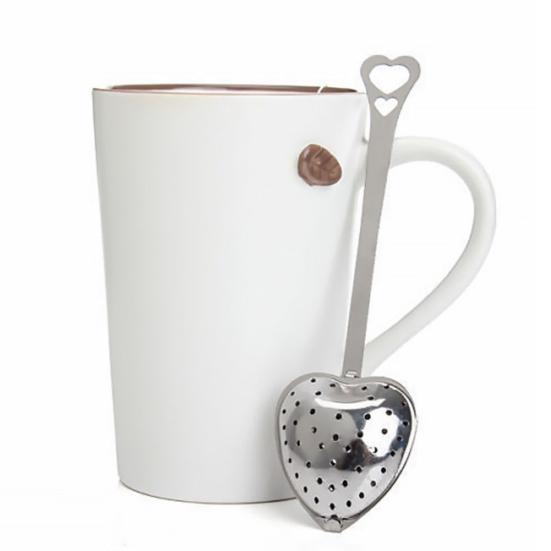 Stainless Steel Heart Shape Tea Herb Spice Infuser Spoon Strainer Filter Scoop