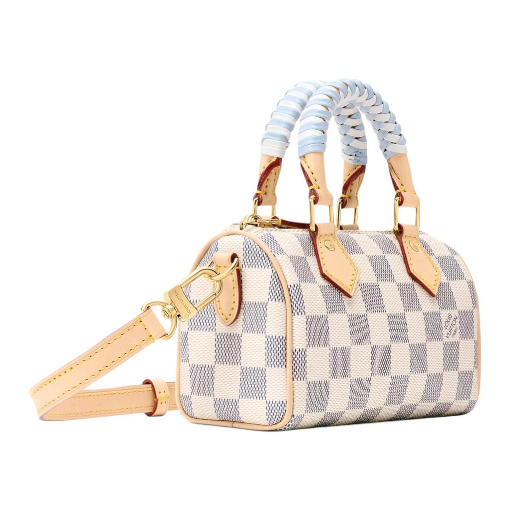 Louis Vuitton Borsa a Spalla, Borsa a Tracolla, Borsa a Mano da Donna NANO SPEEDY in Tela Rivestita, Beige N40918