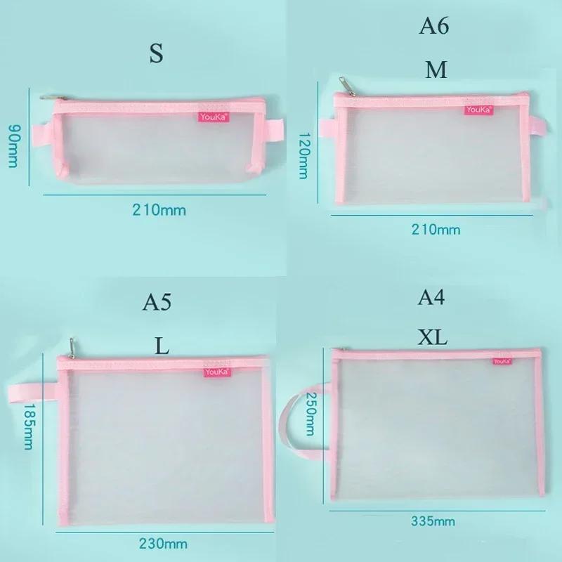 1pc Document Bag Folder for Documents Capacity A4 Zipper File Pocket Storage Organizer Office School Supply Waterproof