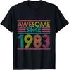 Unisexs 40th Birthday Tshirt Born in 1983 retro street style retro Four Seasons Streetwear vintage t shirt graphic t shirts